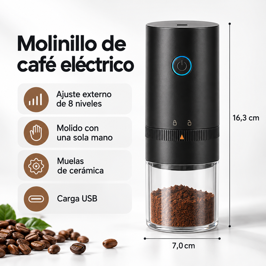 BrewGo – Molino de Cafe Portátil Compacta